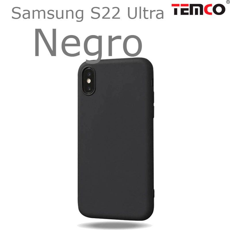 Funda Silicona Samsung S22 Ultra Negro