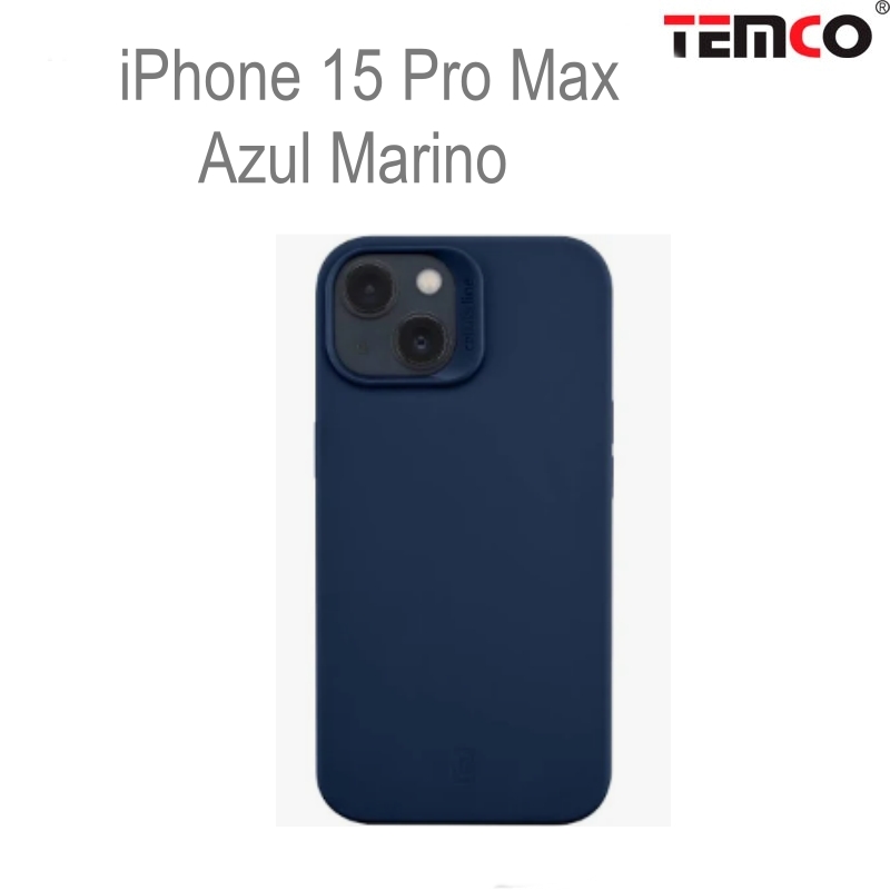 Funda Silicona iPhone 15 PRO MAX Azul Marino