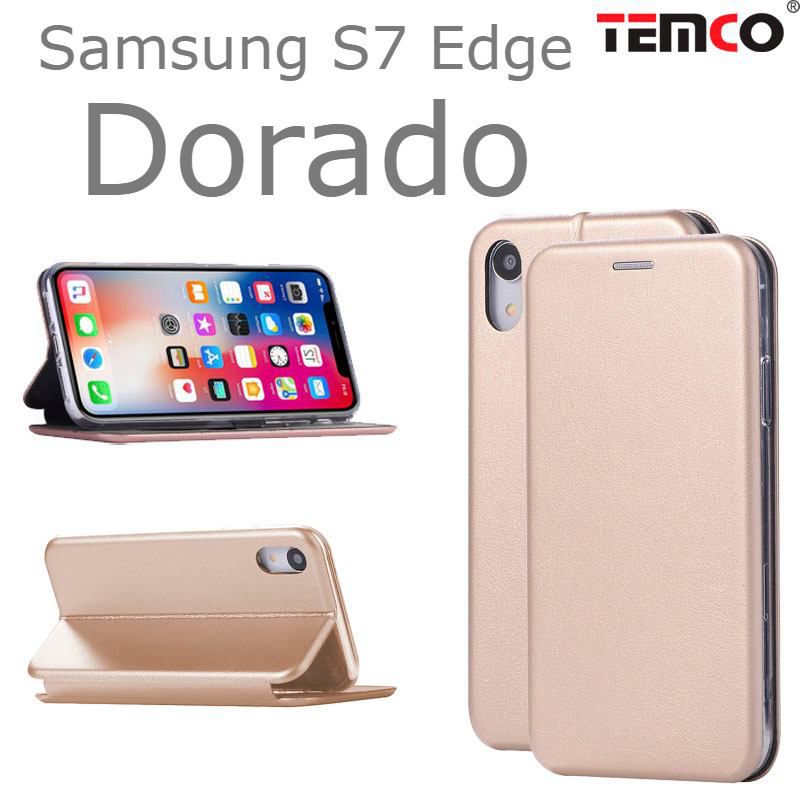 Funda Concha Samsung S7 Edge Dorado