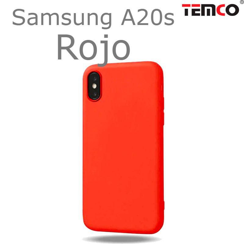 Funda Silicona Samsung A20s Rojo