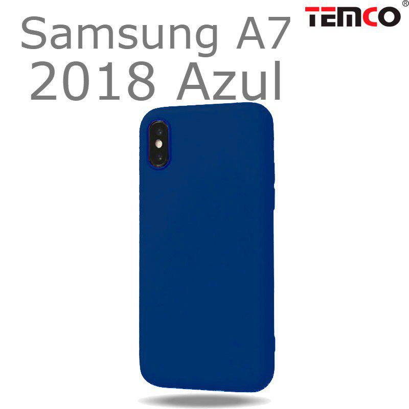 Funda Silicona Samsung A7 2018 Azul