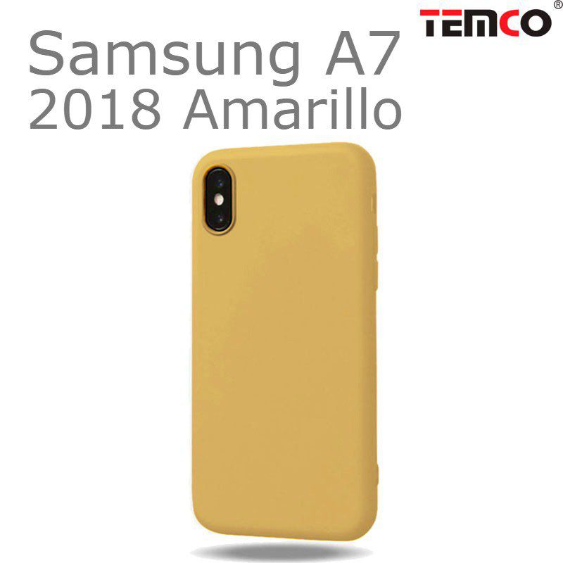 Funda Silicona Samsung A7 2018 Amarillo