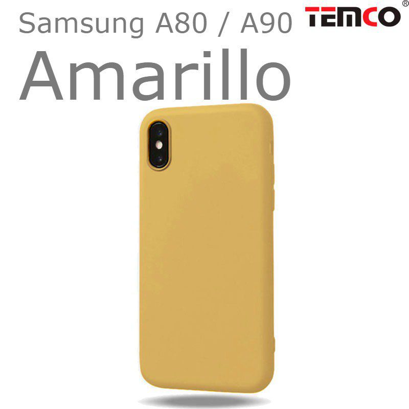 Funda Silicona Samsung A80 / A90 Amarillo