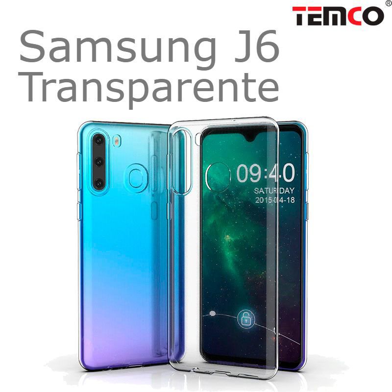 Funda Silicona Samsung J6 Transparente