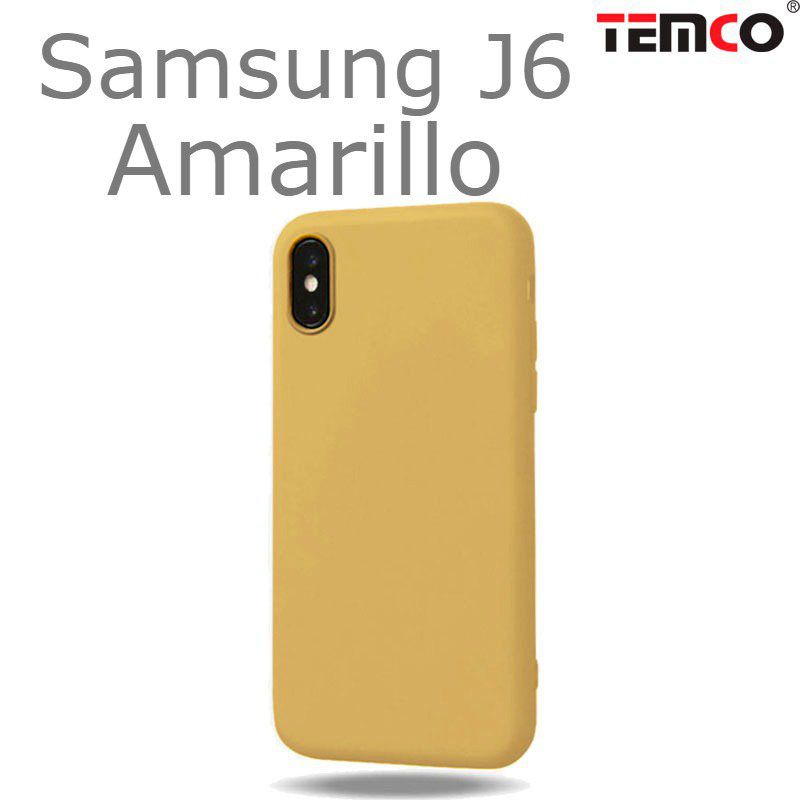 Funda Silicona Samsung J6 Amarillo