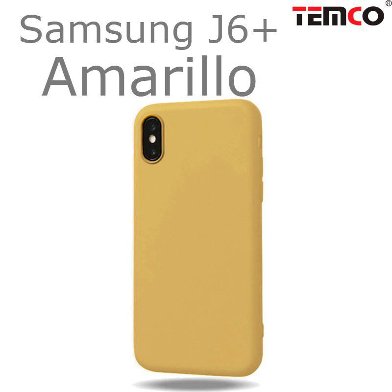 Funda Silicona Samsung J6+ Amarillo
