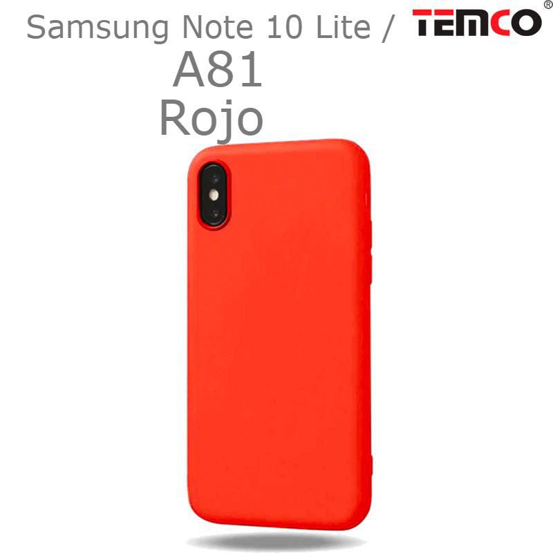 Funda Silicona Samsung Note 10 Lite / A81 Rojo