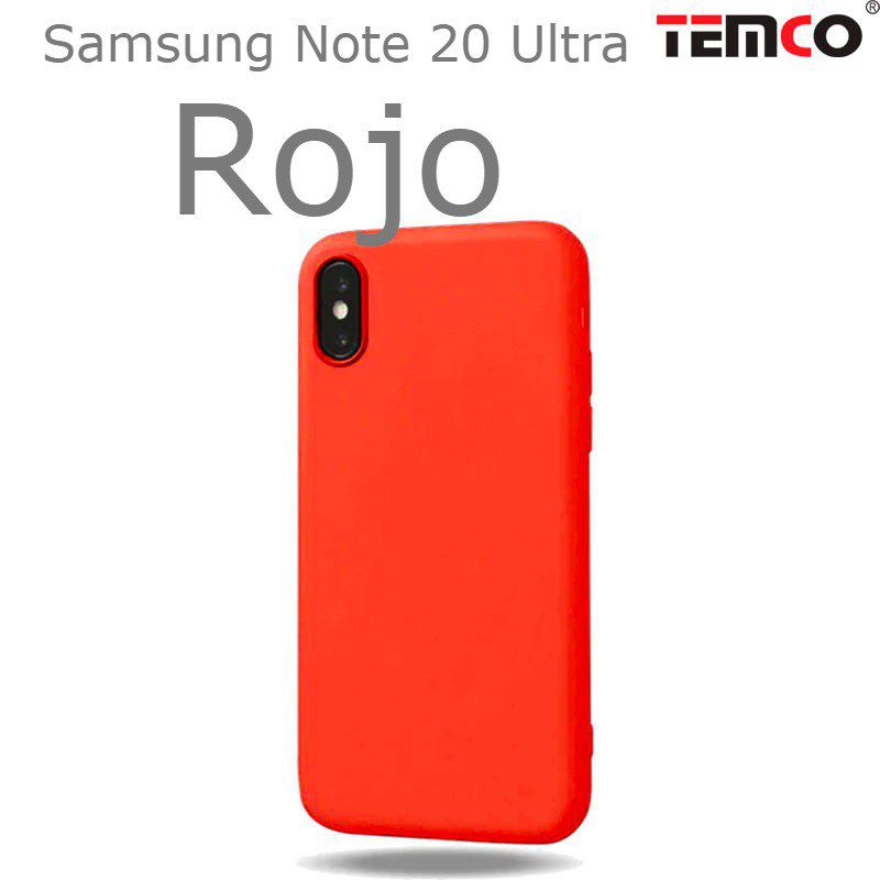 Funda Silicona Samsung Note 20 Ultra Rojo
