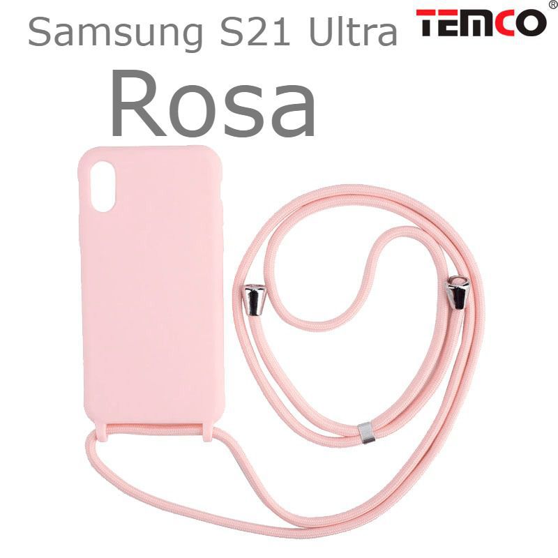 Funda Colgante Samsung S21 Ultra Rosa