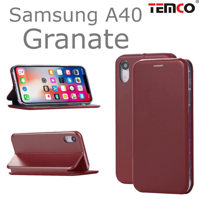 Funda Concha Samsung A40 Granate