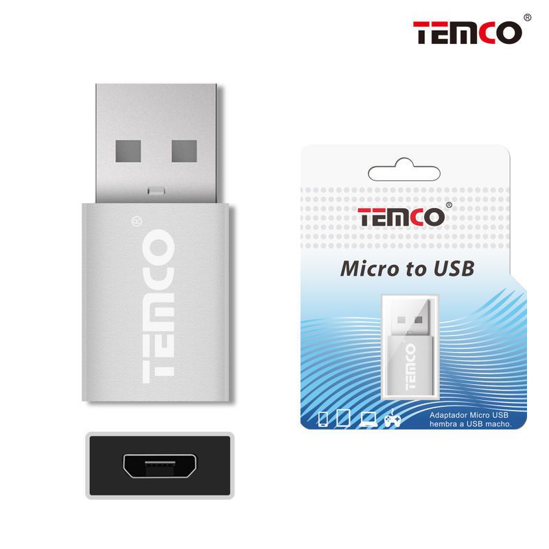 Micro USB H to USB M adapter Silver