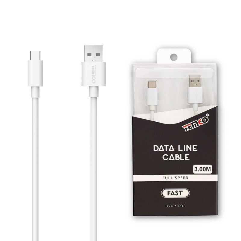 cable 1a 3m tipo c blanco