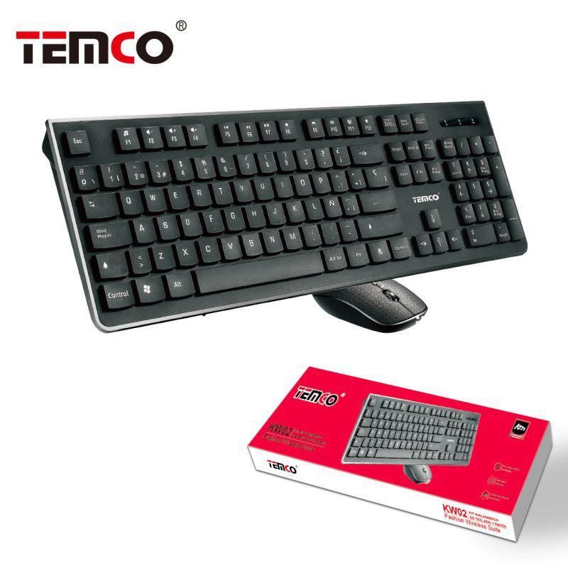 kit inalámbrico teclado y ratón kw02 negro