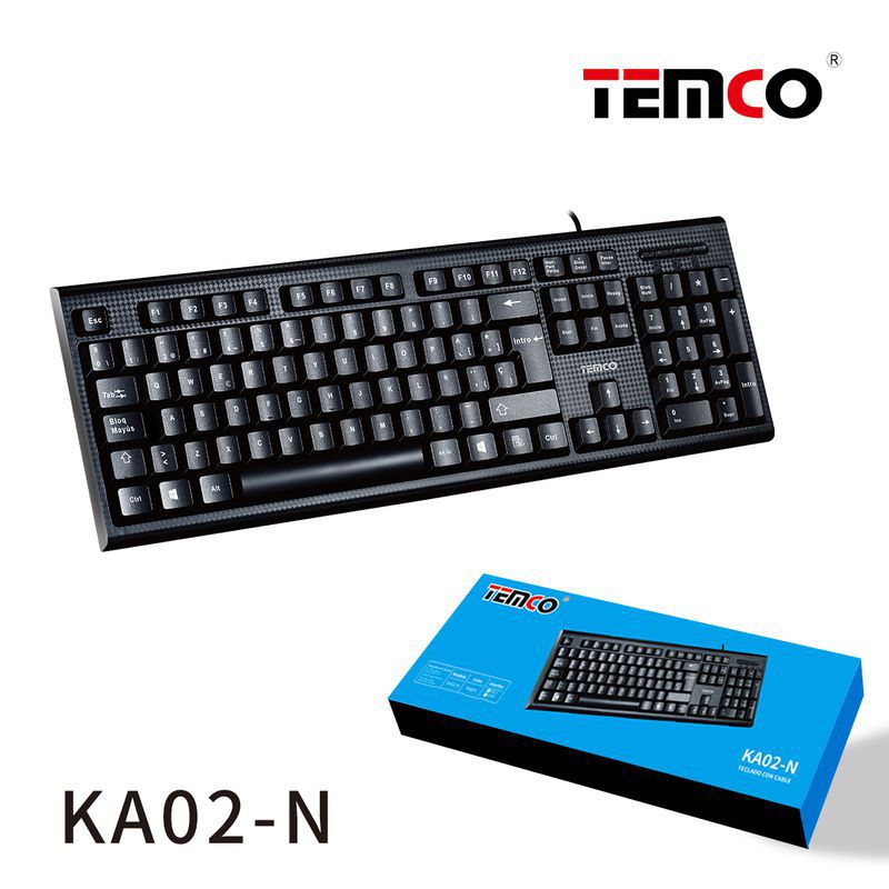 teclado con cable 02 negro