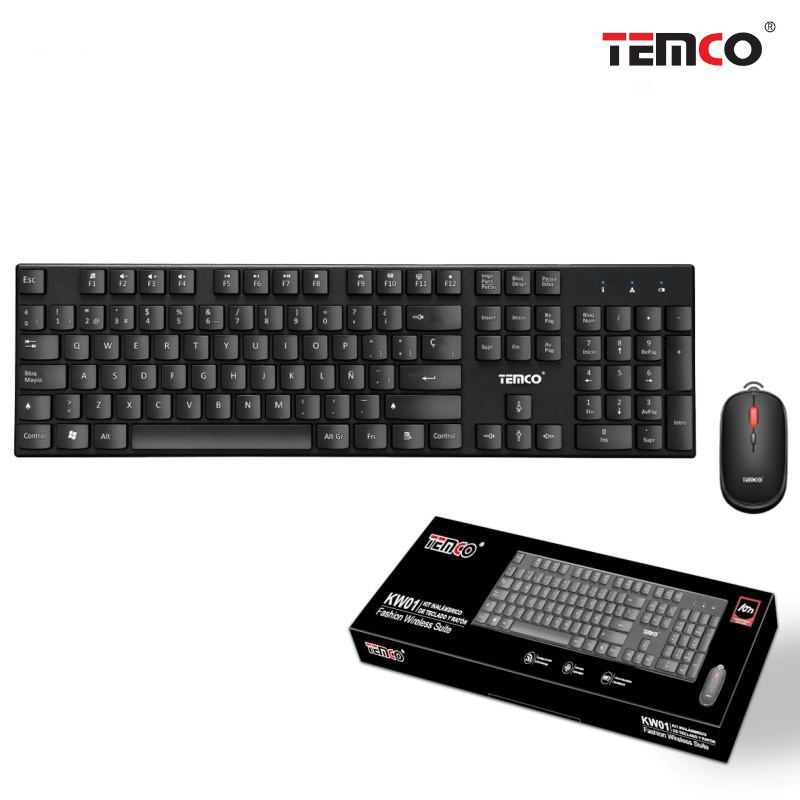 kit inalámbrico teclado y ratón kw01 negro