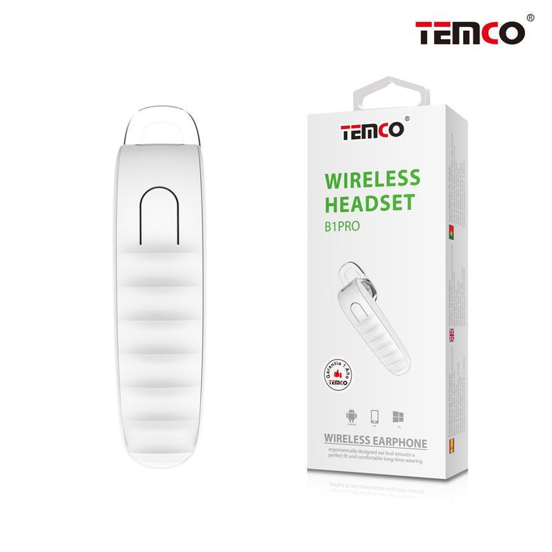 Temco White Bluetooth Handsfree