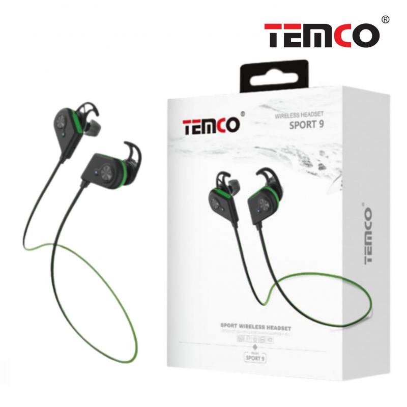 Headphones Sport Temco Black / Green