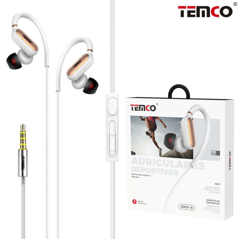 Sports Headphones with Mic ER01 Red