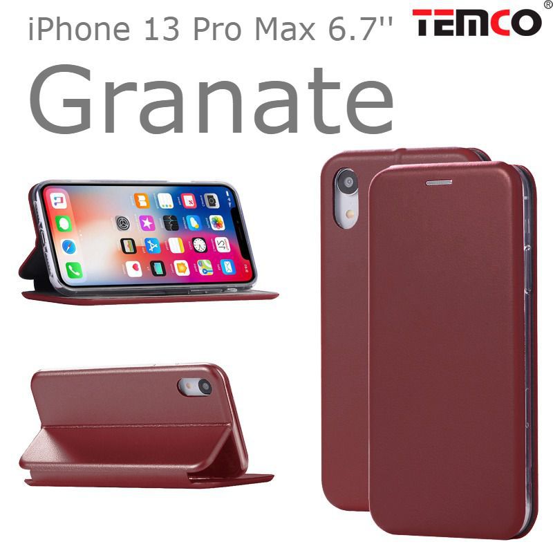 Funda Concha iPhone 13 Pro Max 6.7'' Granate