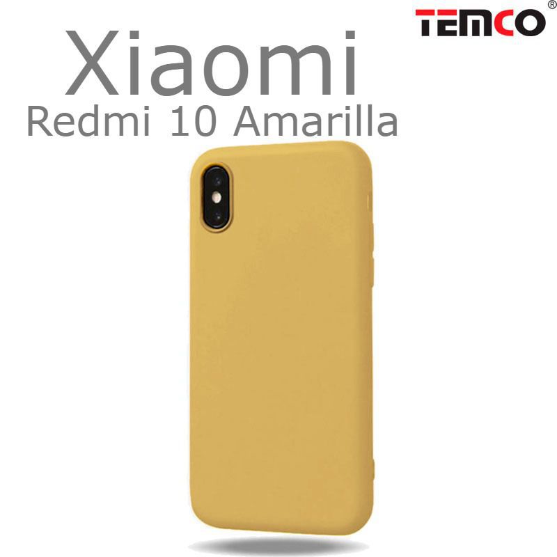 Funda Silicona Xiaomi Redmi 10 Amarilla