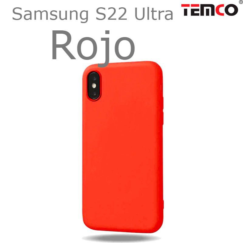 Funda Silicona Samsung S22 Ultra Rojo