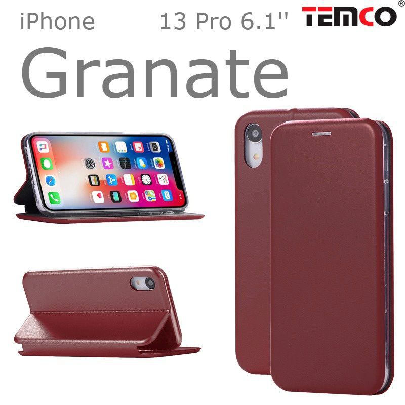 Funda Concha iPhone 13 Pro 6.1'' Granate