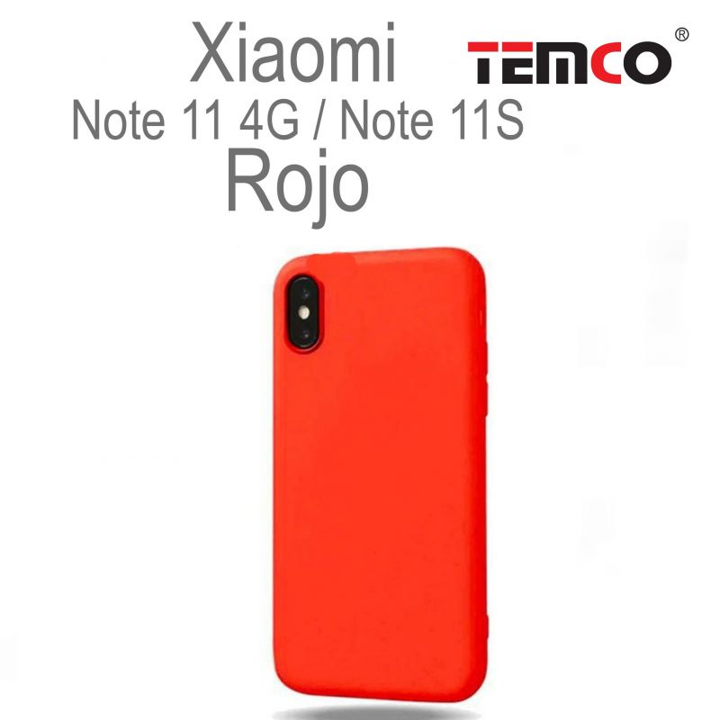 Funda Silicona Xiaomi Note11 4G/Note 11S Rojo