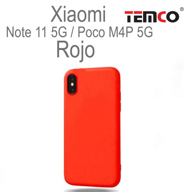 Funda Silicona Xiaomi Note11 5G/Poco M4P 5G Rojo