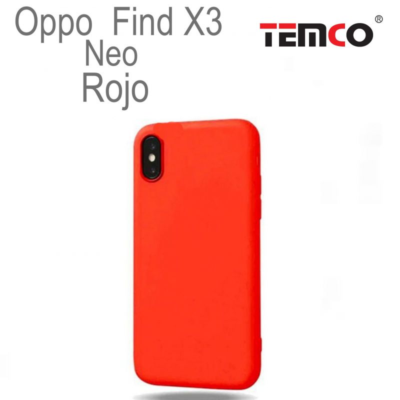 Funda Silicona Oppo Find X3 Neo Rojo