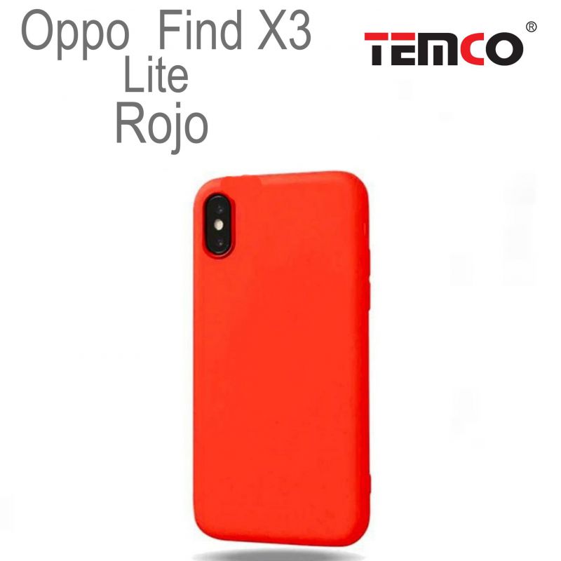 Funda Silicona Oppo Find X3 Lite Rojo