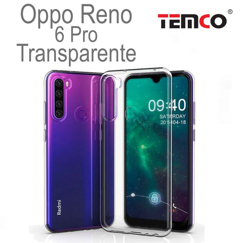 Funda Silicona Oppo Reno 6 Pro Transparente