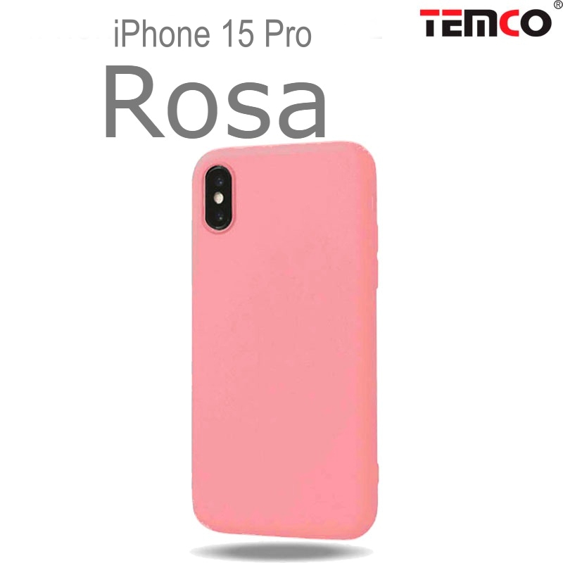 Funda Silicona iPhone 15 PRO Rosa