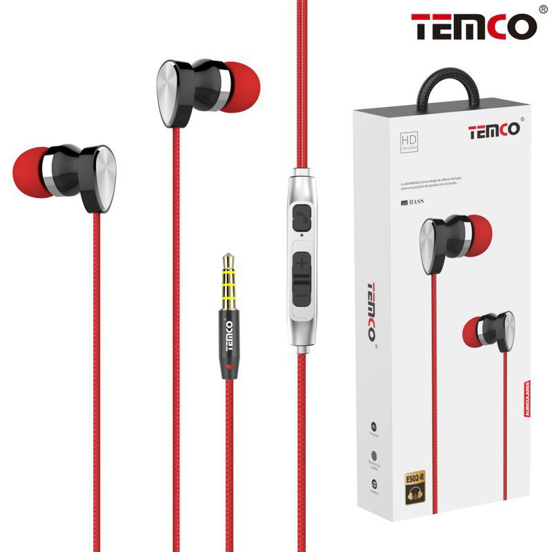 Headphones with Mic ES02 Red