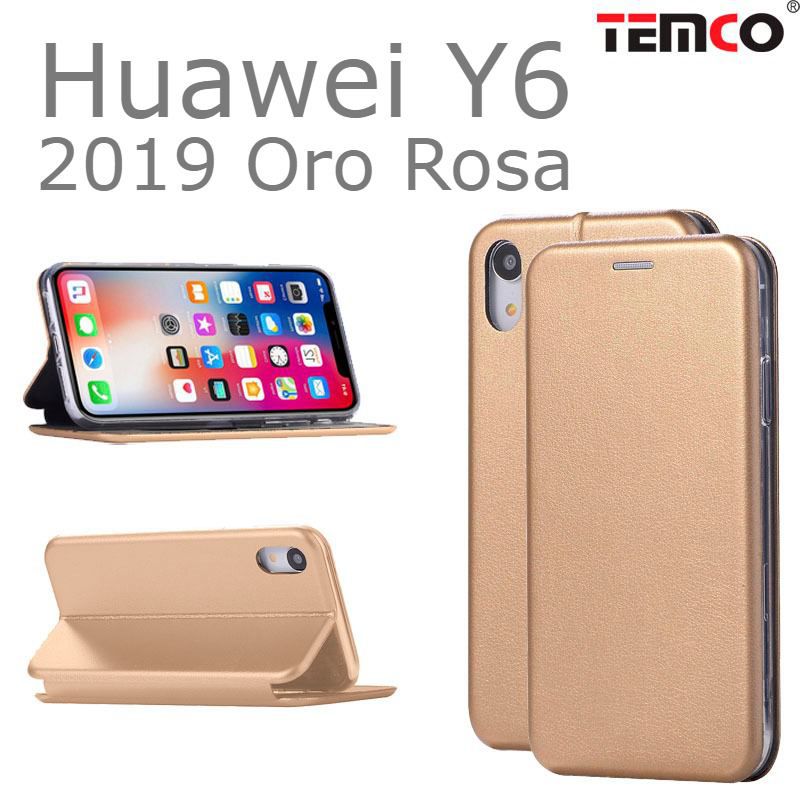 Funda Concha Huawei Y6 2019 Oro Rosa
