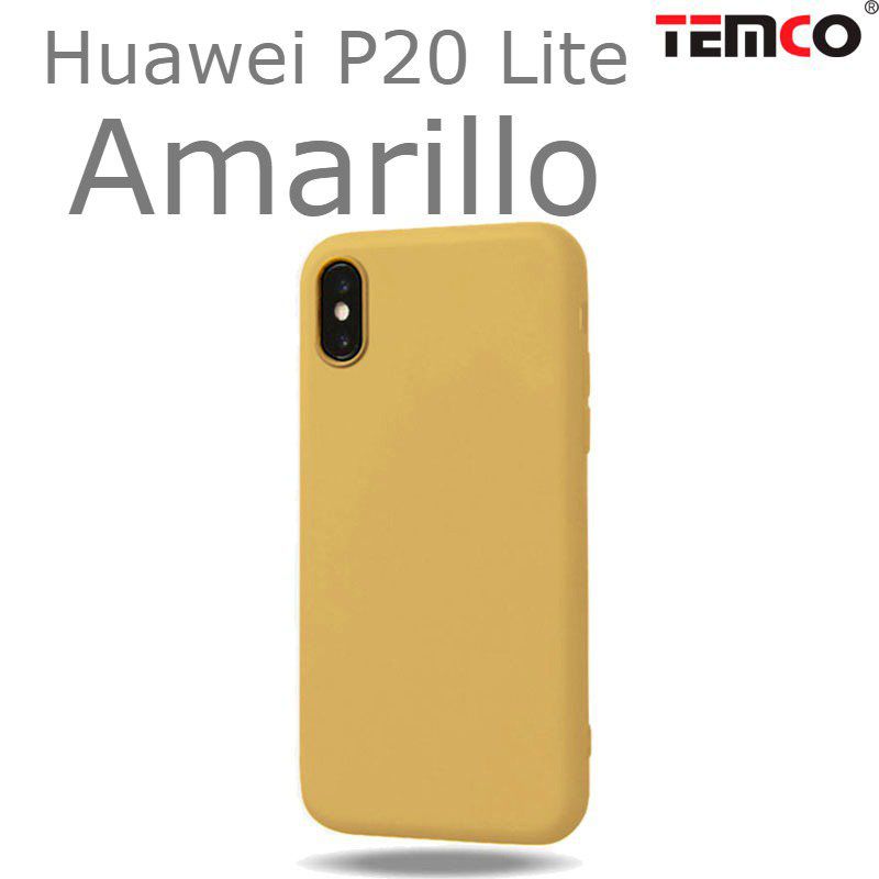 Funda Silicona Huawei P20 Lite Amarillo