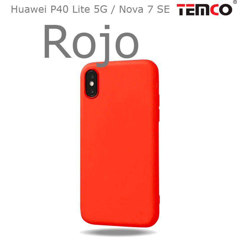 Funda Silicona Huawei P40 Lite 5G / Nova 7 SE Rojo