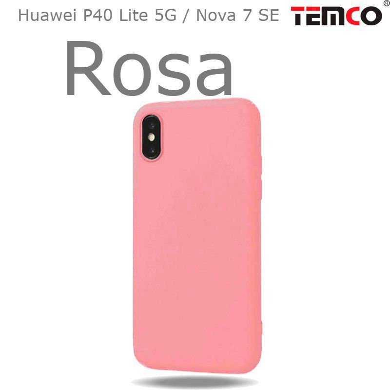 Funda Silicona Huawei P40 Lite 5G / Nova 7 SE Rosa
