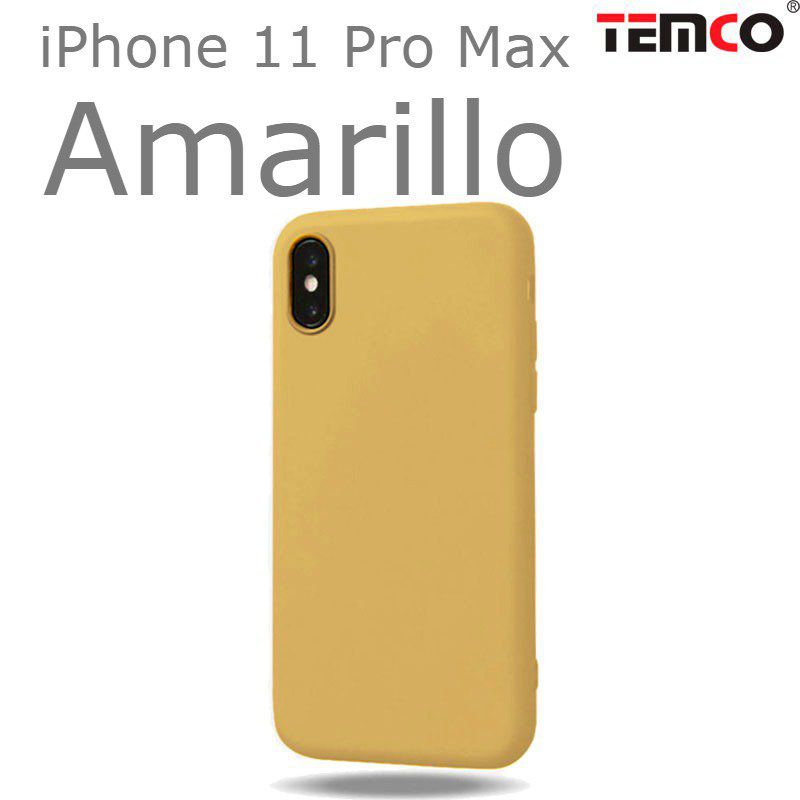 Funda Silicona iPhone 11 Pro Max Amarillo