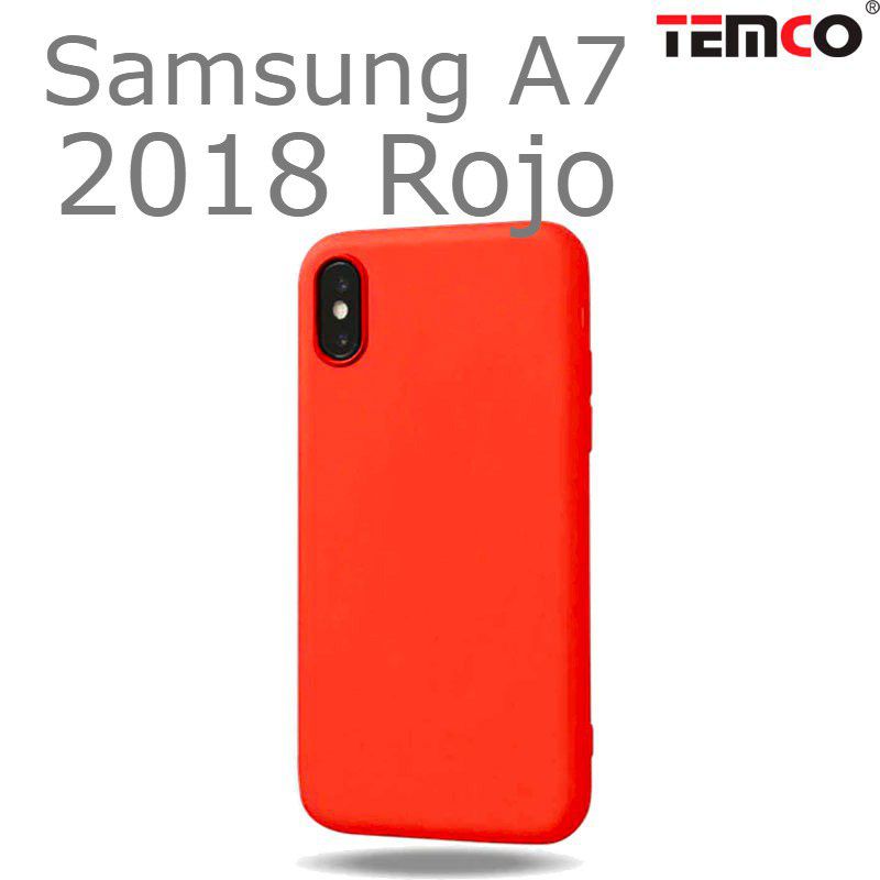 Funda Silicona Samsung A7 2018 Rojo
