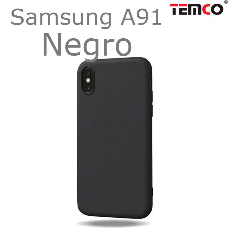 Funda Silicona Samsung A91 Negro