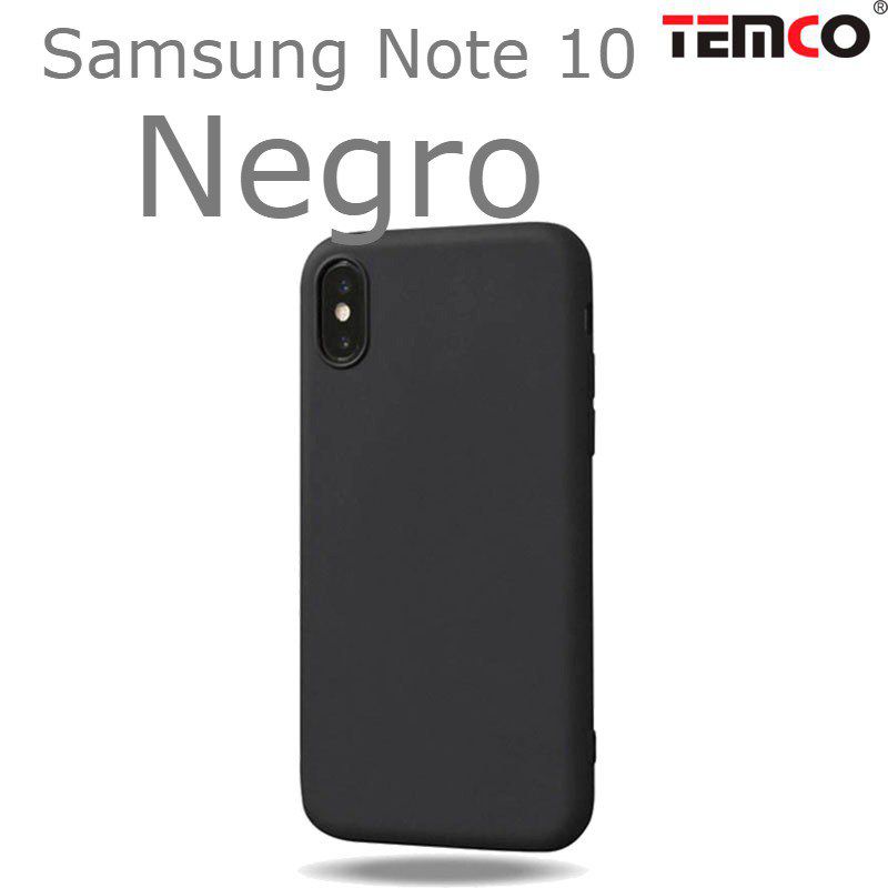 Funda Silicona Samsung Note 10 Negro