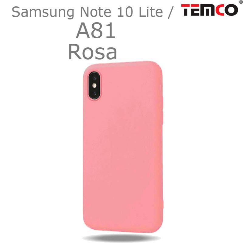 Funda Silicona Samsung Note 10 Lite / A81 Rosa