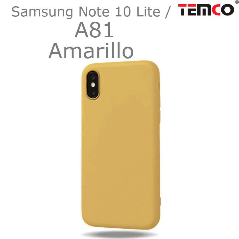 Funda Silicona Samsung Note 10 Lite / A81 Amarillo