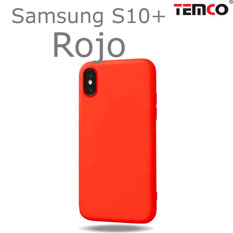 Funda Silicona Samsung S10+ Rojo