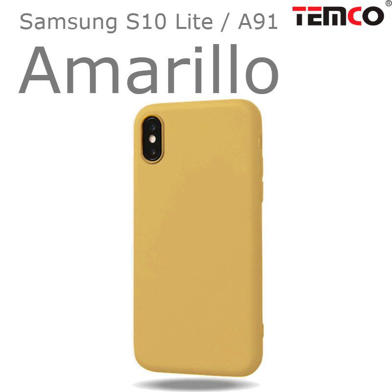 Funda Silicona Samsung S10 Lite / A91 Amarillo