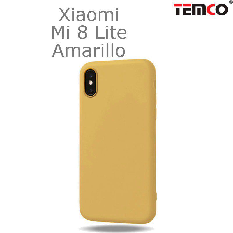 Funda Silicona Xiaomi Mi 8 Lite Amarillo