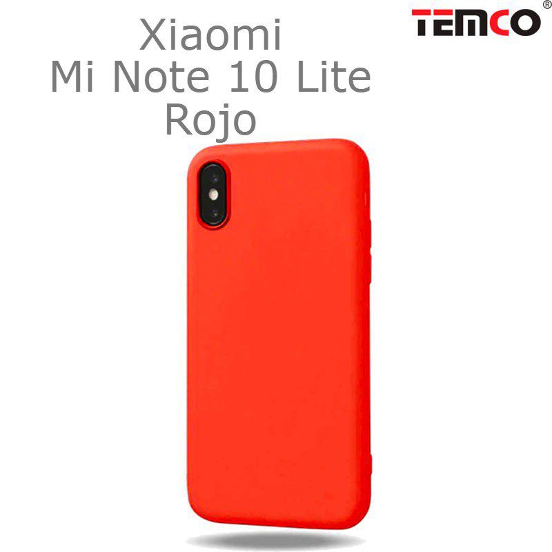 Funda Silicona Xiaomi Mi Note 10 Lite Rojo