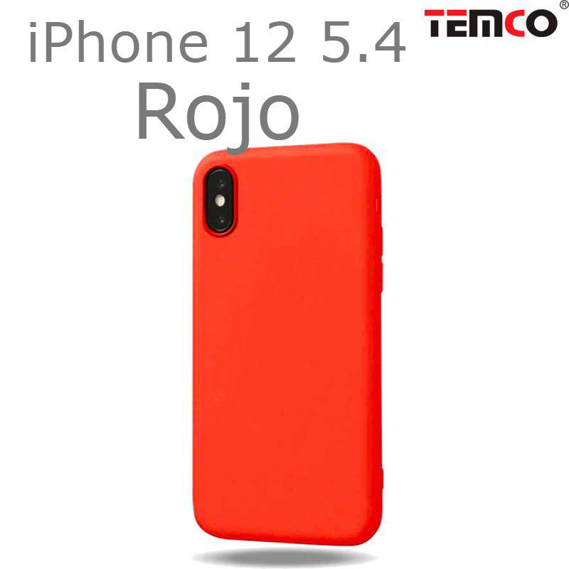 Funda Silicona iPhone 12 5.4" Rojo