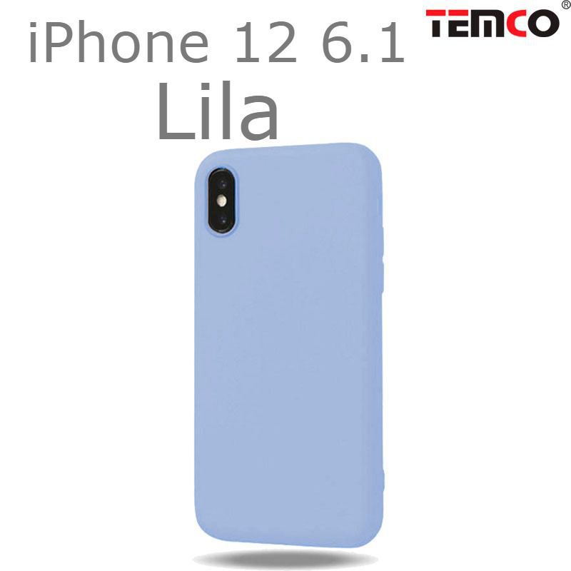 Funda Silicona iPhone 12 6.1" Lila