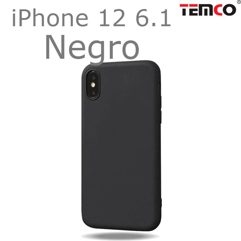 Funda Silicona iPhone 12 6.1" Negro